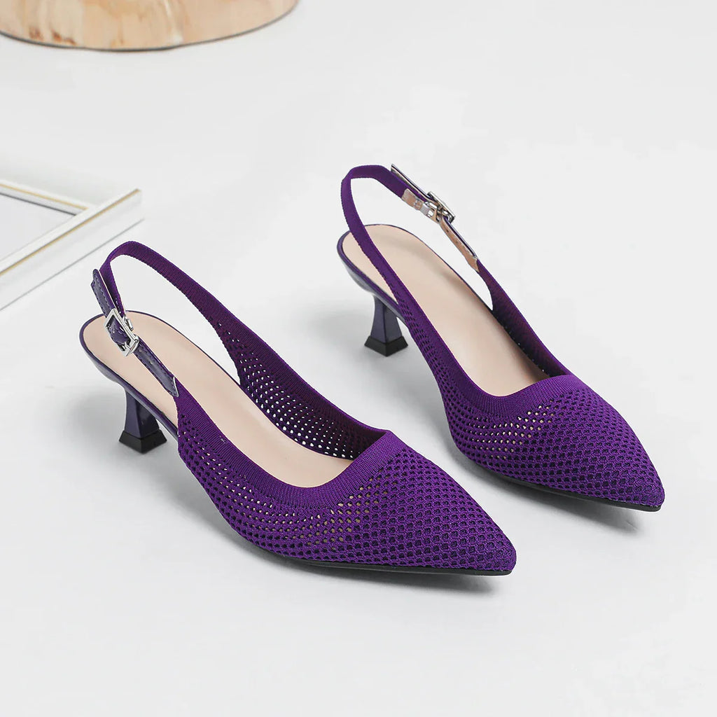 Women's Elegant & Comfortable Mid-Heel Shoes Lavender