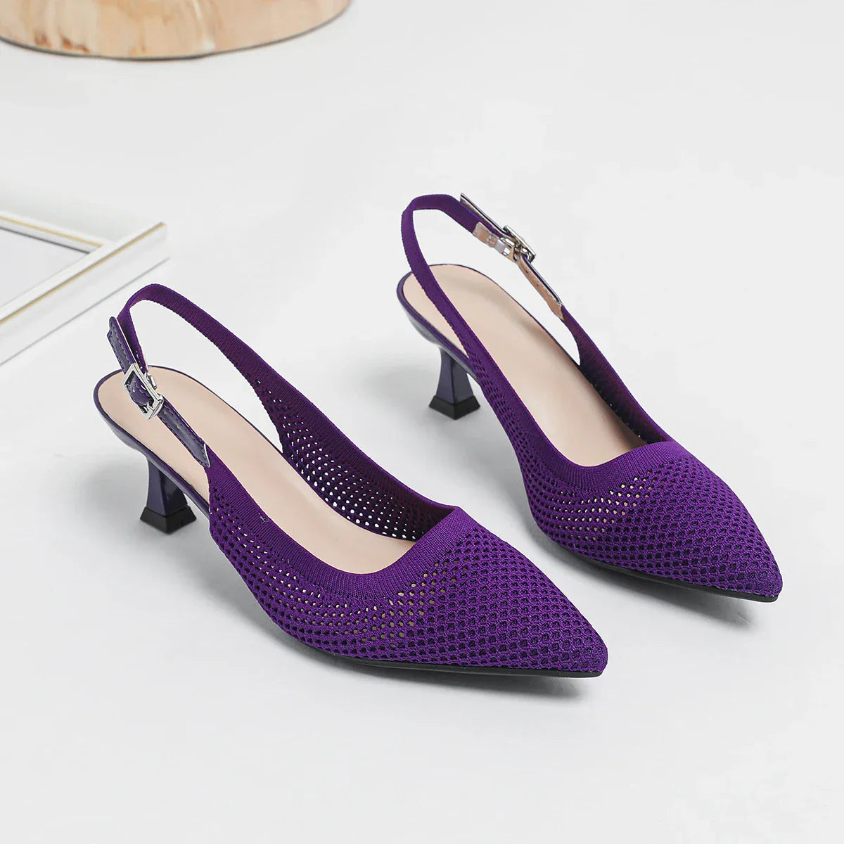 Women's Elegant & Comfortable Mid-Heel Shoes Lavender