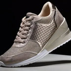 Women's Zip-Up Orthopedic Sneakers Gold