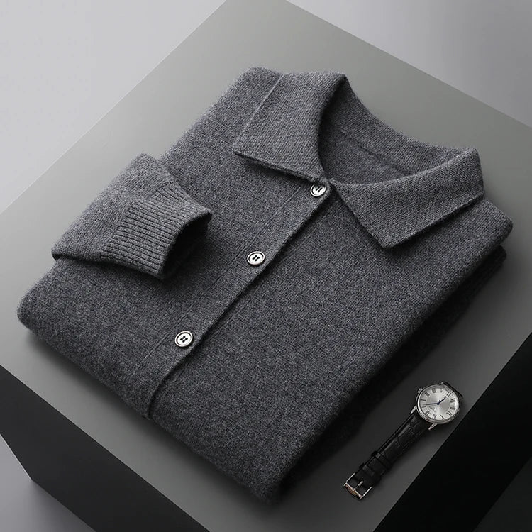 Men's Cashmere Cardigan in Milano Style
