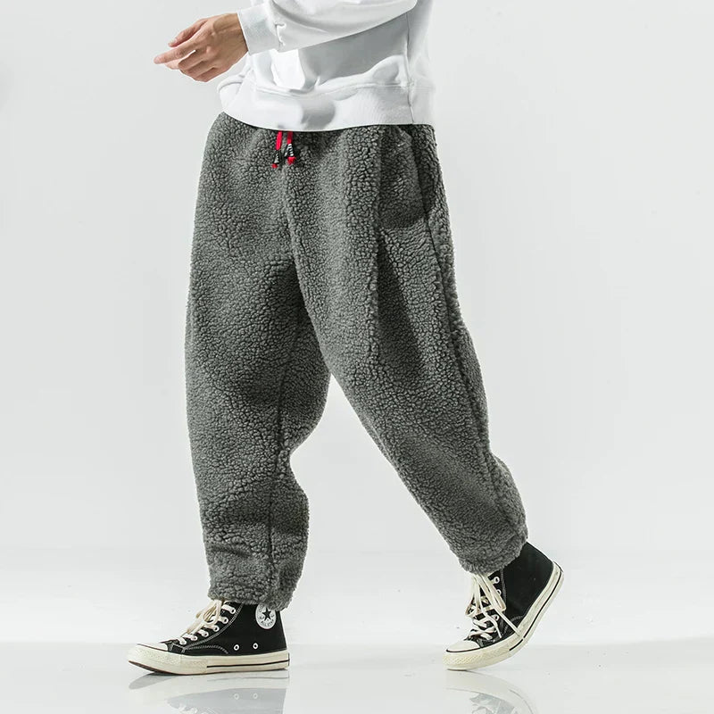 Men's Relaxed Fit Ultra Soft Fleece Sweatpants with Drawstring-MODAUTLET