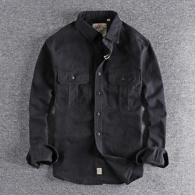 Archie | Classic Worker Shirt Black