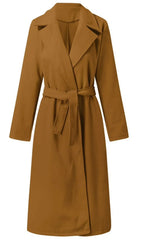 Women's Elegant Wool Coat – Timeless Style and Warmth Brown