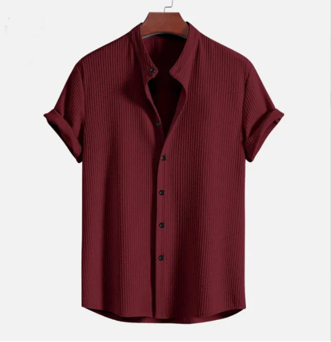 AeroLite Breathable Summer Shirt for Cool and Comfortable Warm Weather Wear Claret