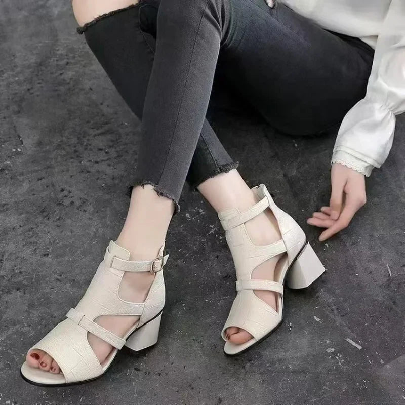 Women's Orthopedic Platform Wedge Sandals Beige