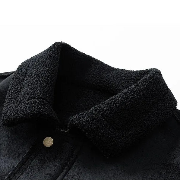 Men's Suede Shearling Jacket - Stylish and Cozy Outerwear