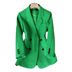 Women's Plaid Blazer - Stylish and Versatile Outerwear