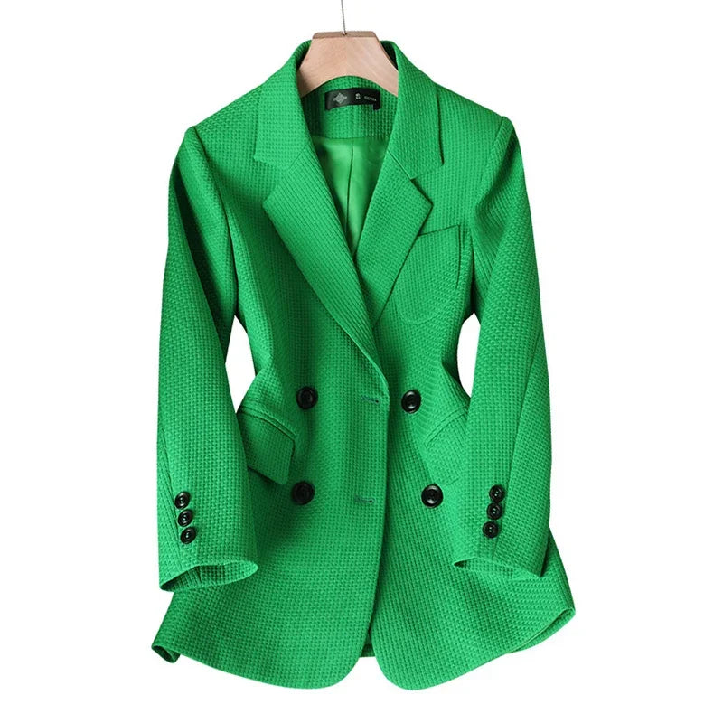 Women's Plaid Blazer - Stylish and Versatile Outerwear