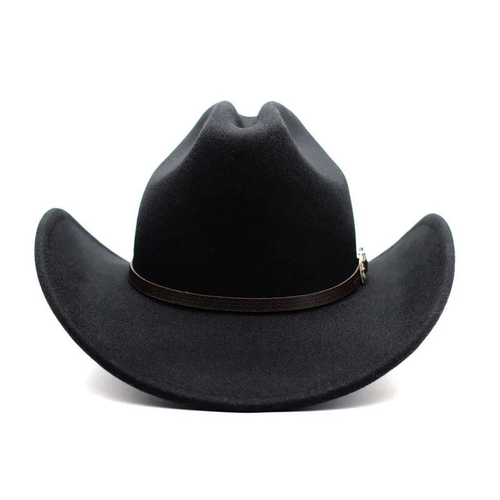 Vintage Western Cowboy Hat – Adjustable Leather Wide Brim-MODAUTLET