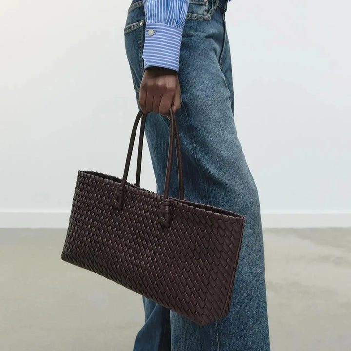 Stylish Woven Tote Bag - Brooklyn Inspired-MODAUTLET
