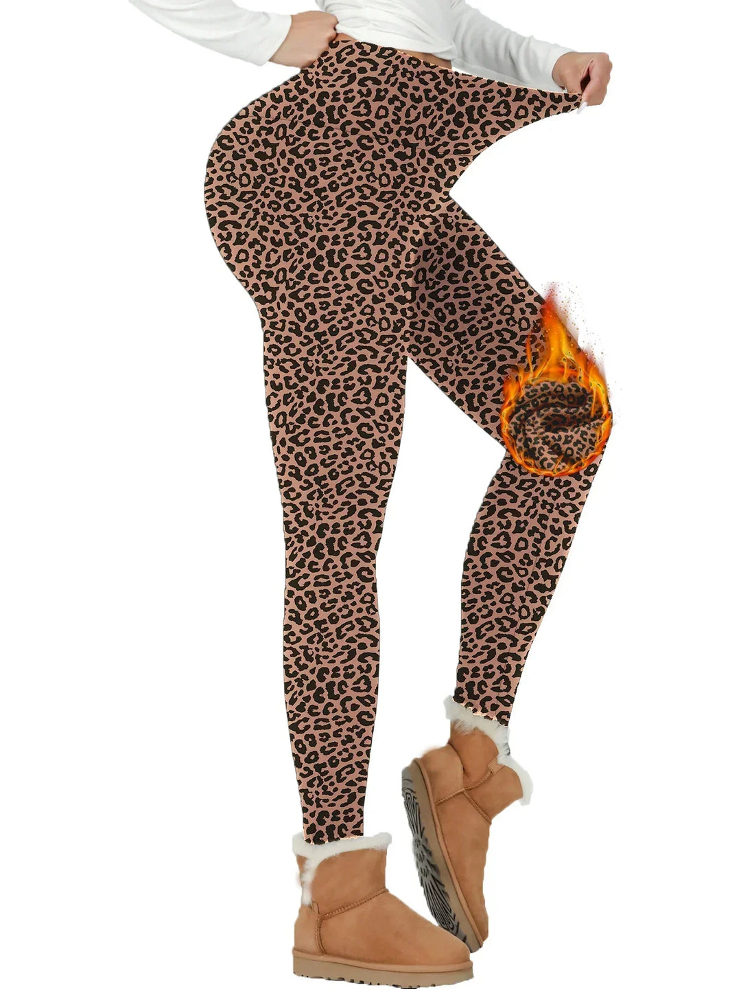 Women's High-Waisted Thermal Fleece Yoga Pants -7