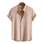 AeroLite Breathable Summer Shirt for Cool and Comfortable Warm Weather Wear Light Brown