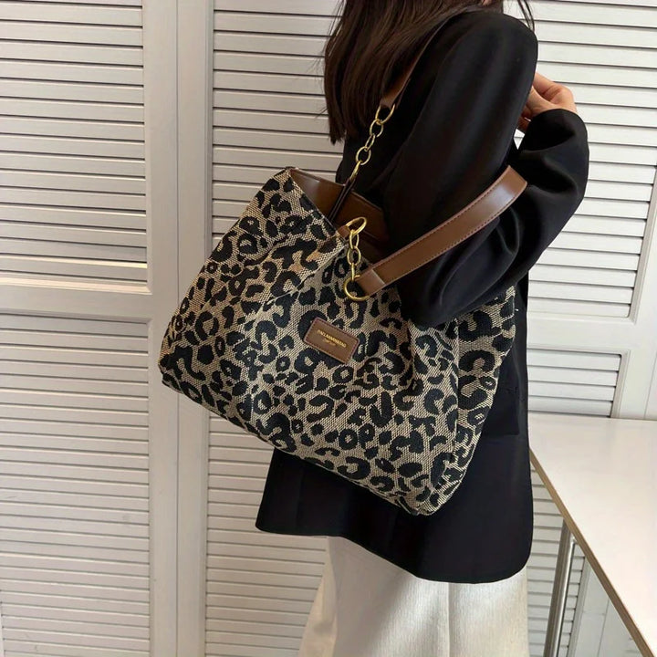 Anisa | Leopard Print Tote Bag-MODAUTLET