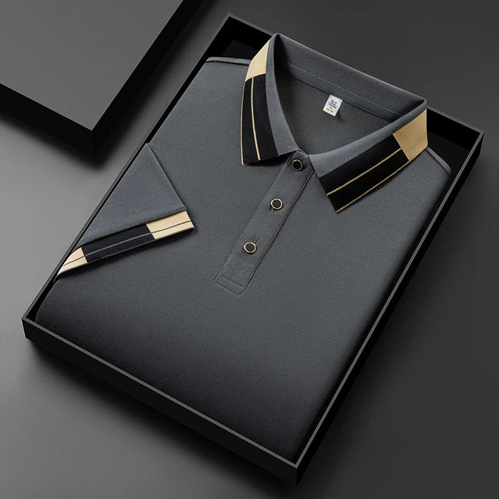 Men's Trimmed Polo Shirt-MODAUTLET