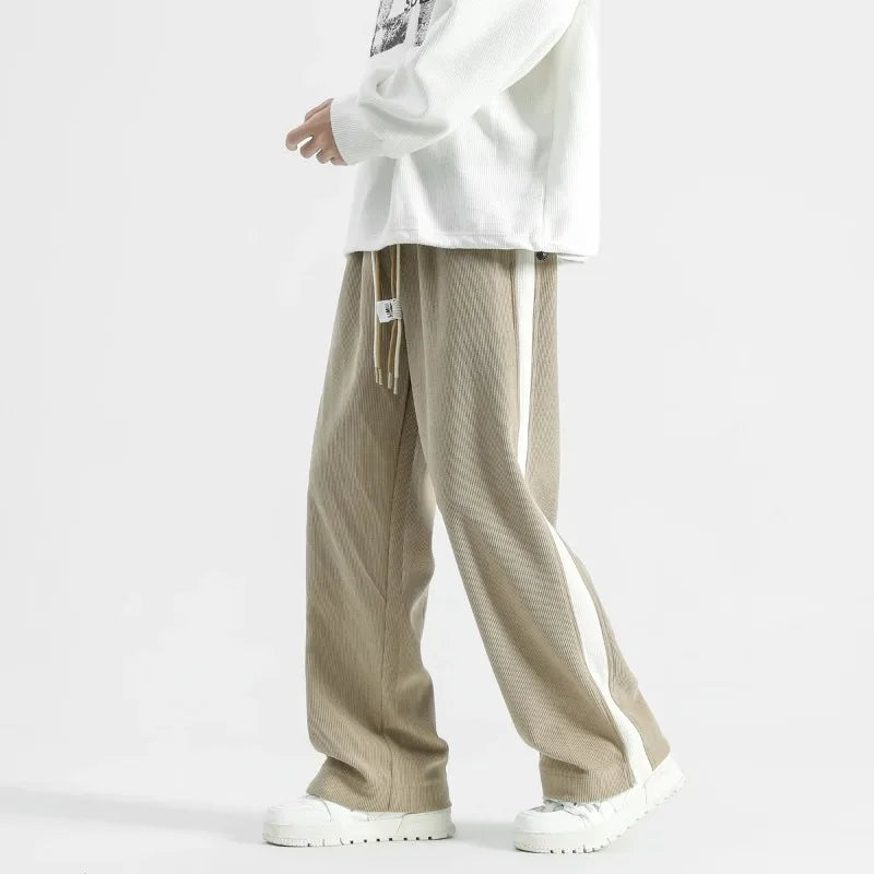 Men's Stripe Corduroy Pants - Brooklyn Style Light Apricot