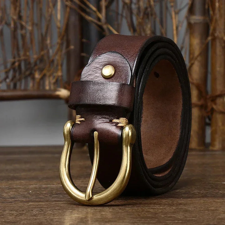 Stylish Cowhide Ranger Belt-MODAUTLET