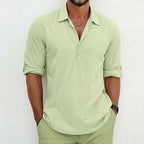 Colin | Summer Breeze Cotton Shirt Light Green