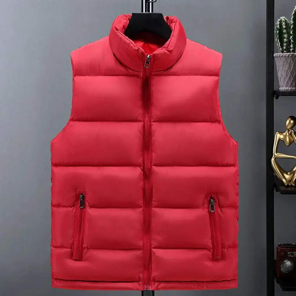 Men's Lightweight Quilted Puffer Vest with Slim Collar