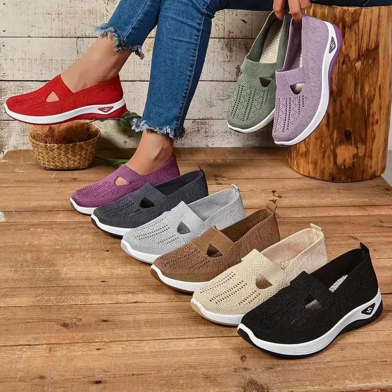 Women's Breathable Knit Sneakers-MODAUTLET