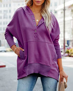 Cozy Saffron Hoodie Purple