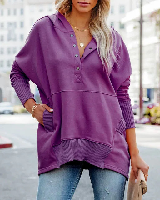 Cozy Saffron Hoodie Purple