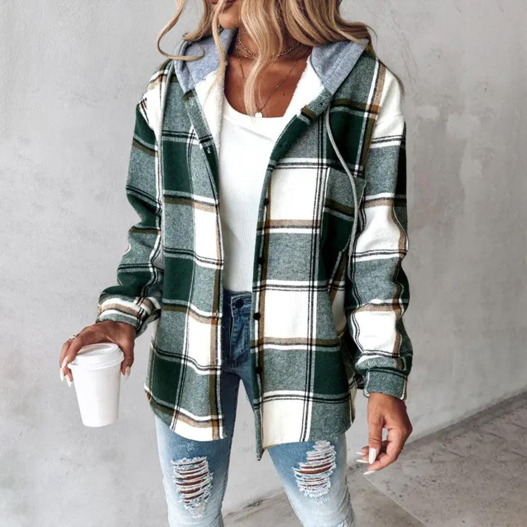 Saran | Comfy Print Hoodie Green