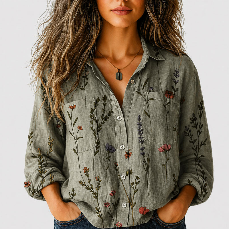 Savannah | Women's Boho Print Button-Front Top-MODAUTLET