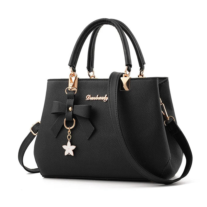 Elegant Women's Messenger Bag with Flower Pendant-MODAUTLET
