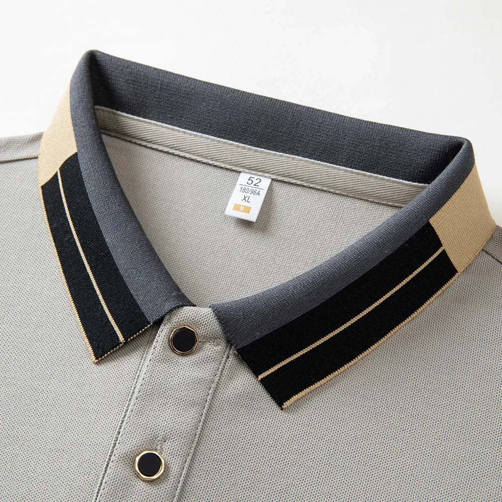 Men's Trimmed Polo Shirt-MODAUTLET
