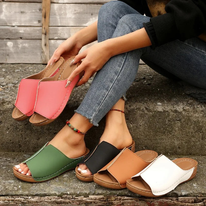 Women's Lightweight Travel Slip-On Sandals-MODAUTLET