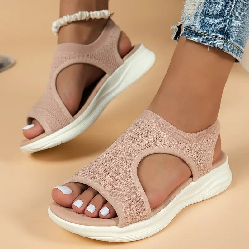 Women's Open Toe Orthopedic Sandals for Comfort and Support Pink