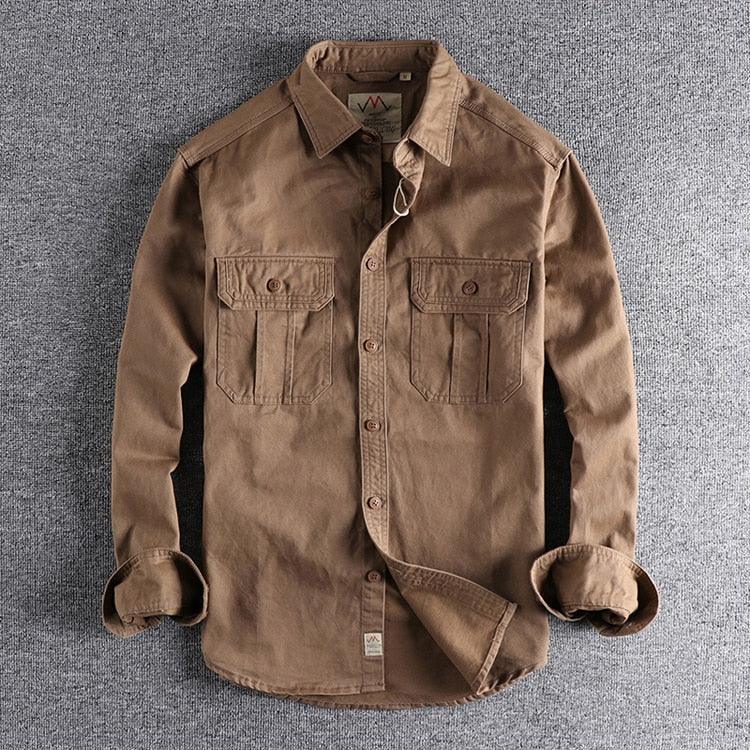 Archie | Classic Worker Shirt Khaki
