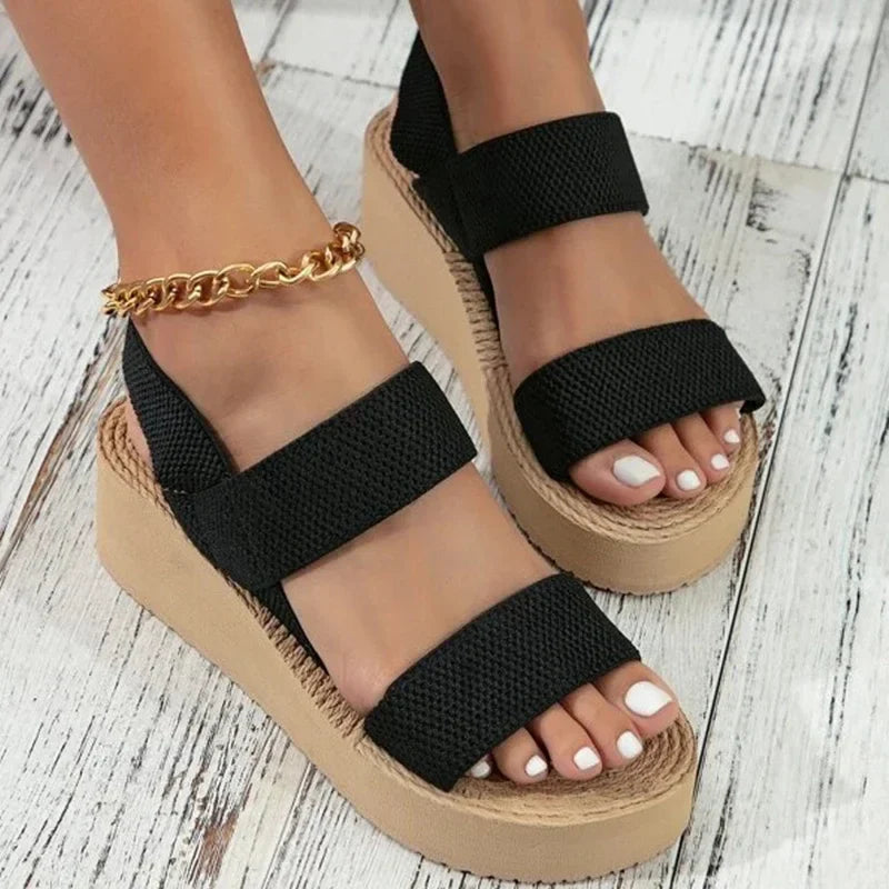 Women's Minimalist Slingback Wedge Sandals