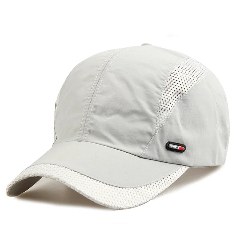 Quick‑Dry Mesh Sports Cap E10 Light Gray 56-60cm