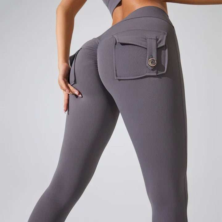 Women's Breathable Yoga Pants with Butt Pocket, Comfortable Leggings