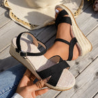Women's Summer Wedge Sandals Black
