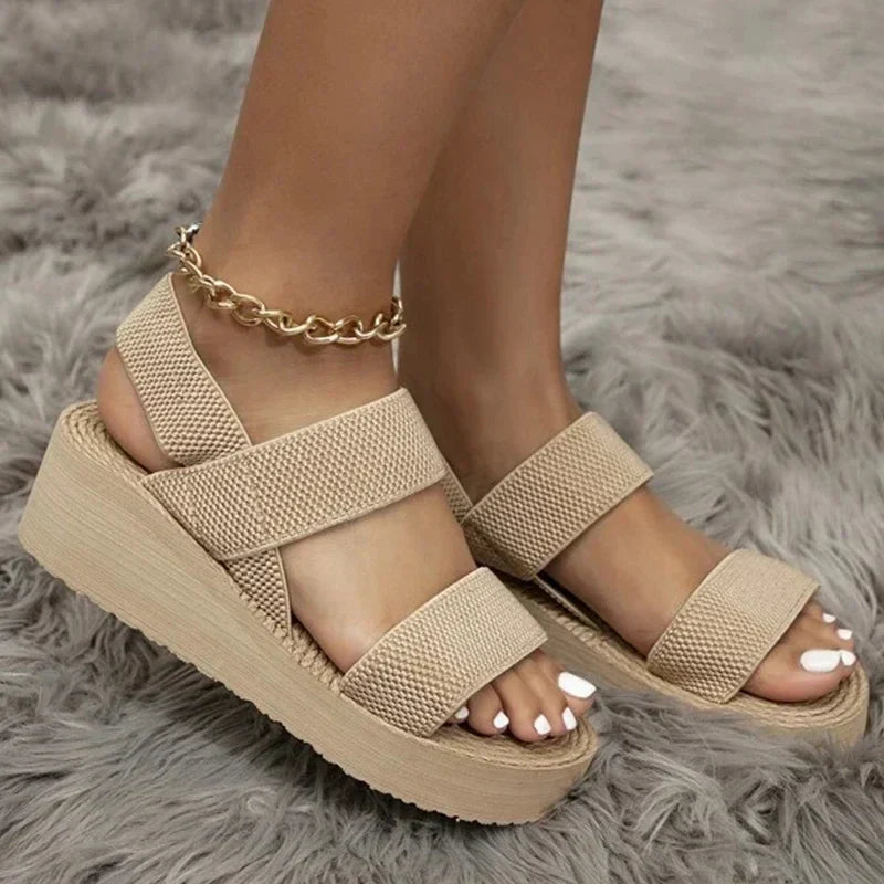 Women's Minimalist Slingback Wedge Sandals