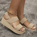 Women's Minimalist Slingback Wedge Sandals