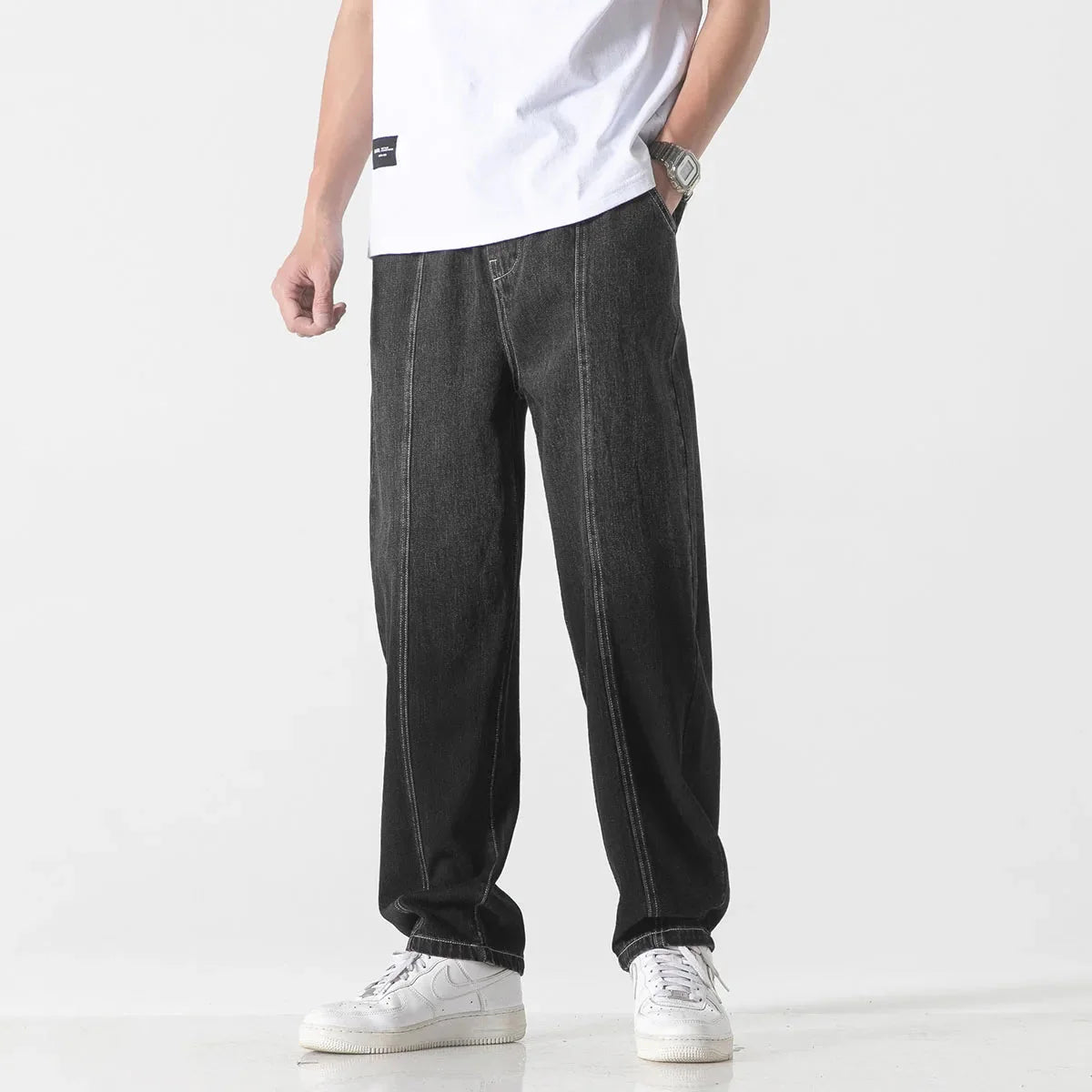 Men's Sun-Faded Denim Jeans - Palisades Style