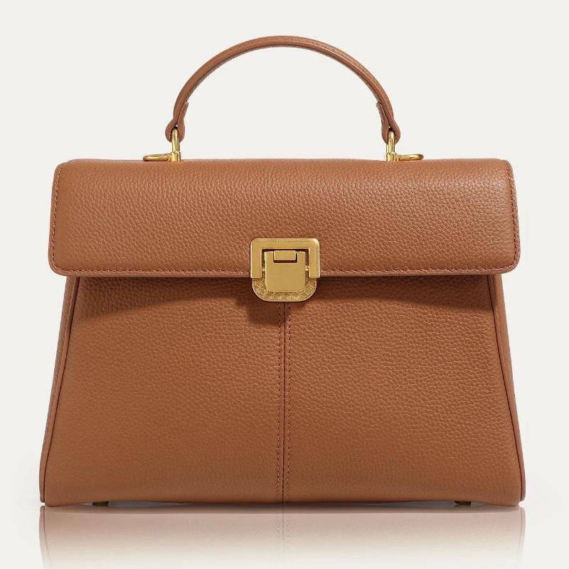 Structured Top Handle Handbag for Women – Elegant Everyday Style Brown