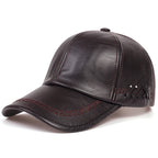 Premium Genuine Leather Snapback Baseball Cap