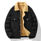 Men's Corduroy Jacket - Stylish and Comfortable Outerwear Black