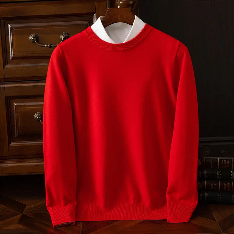 Men’s Premium Merino Wool Sweater Big Red