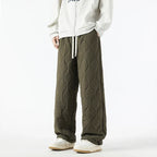 Men's Insulated Quilted Fleece-Lined Pants for Warmth