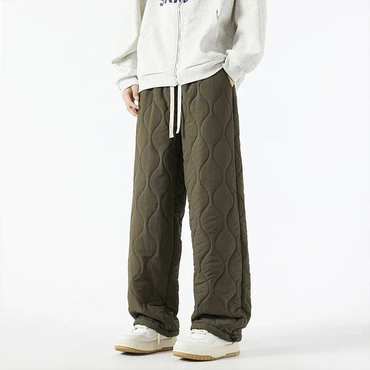 Men's Insulated Quilted Fleece-Lined Pants for Warmth-MODAUTLET