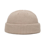 Cozy Winter Knit Beanie – Warm Unisex Skull Cap Khaki One Size