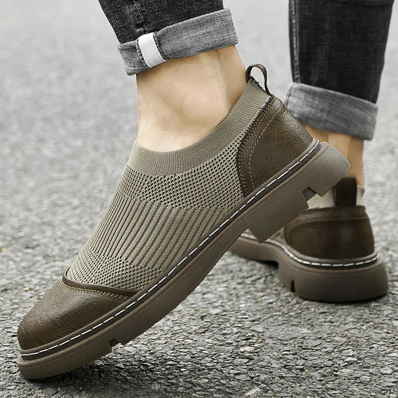 Men's Breathable Mesh Slip-On Sneakers-MODAUTLET