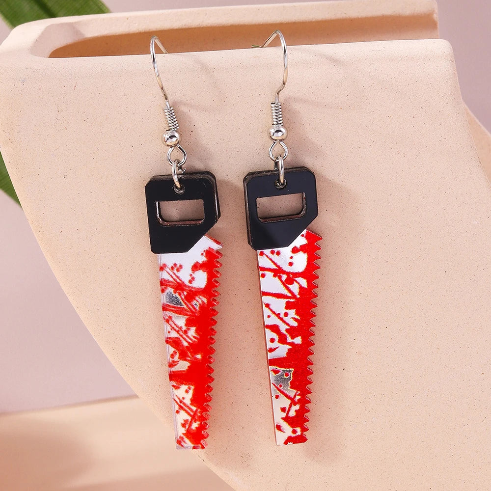 Spooky Blood Drip Earrings-MODAUTLET