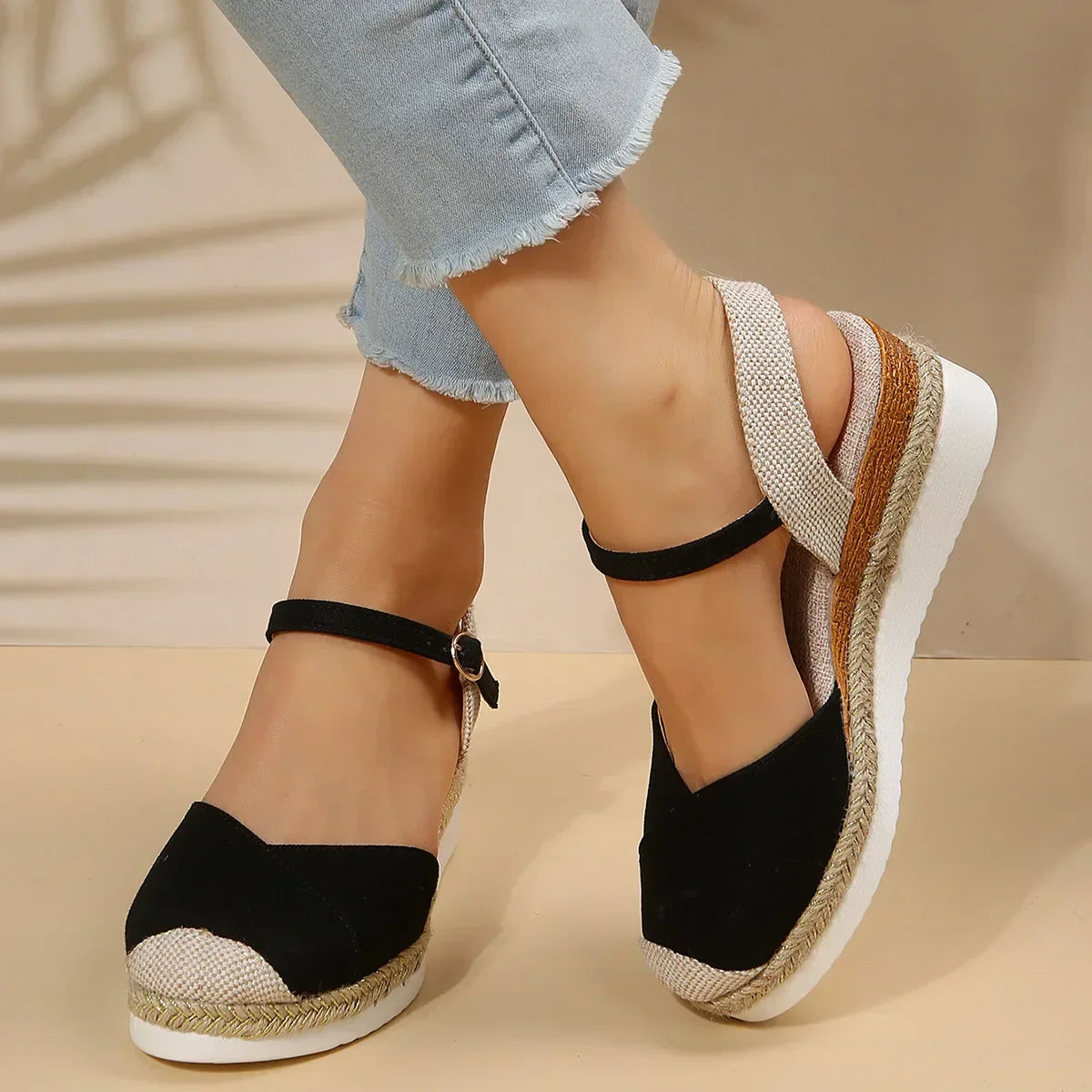 Woman's Closed Toe Wedge Sandals