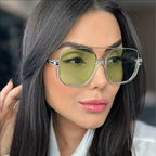 Oversized Square Sunglasses UV 400 Unisex Eyewear Trendy